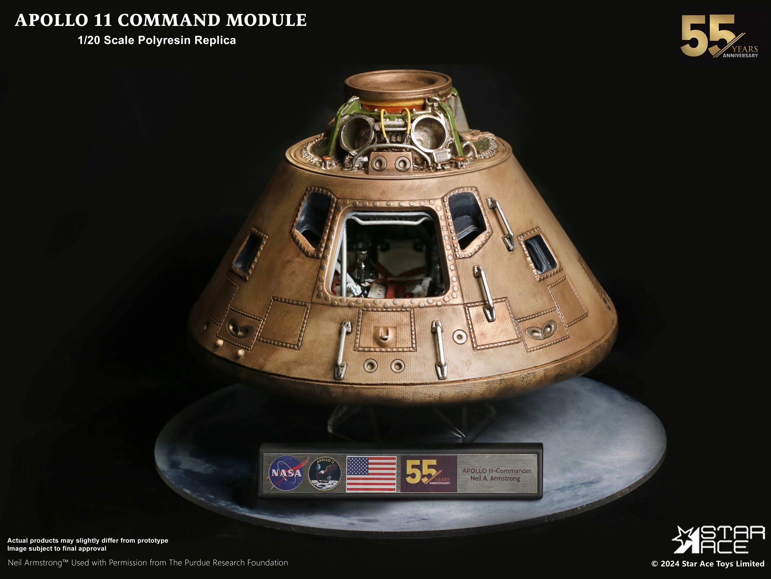 Collectible Unit Star Ace Toys Apollo 11 Replica Command Module (DX) 1/20 Statue