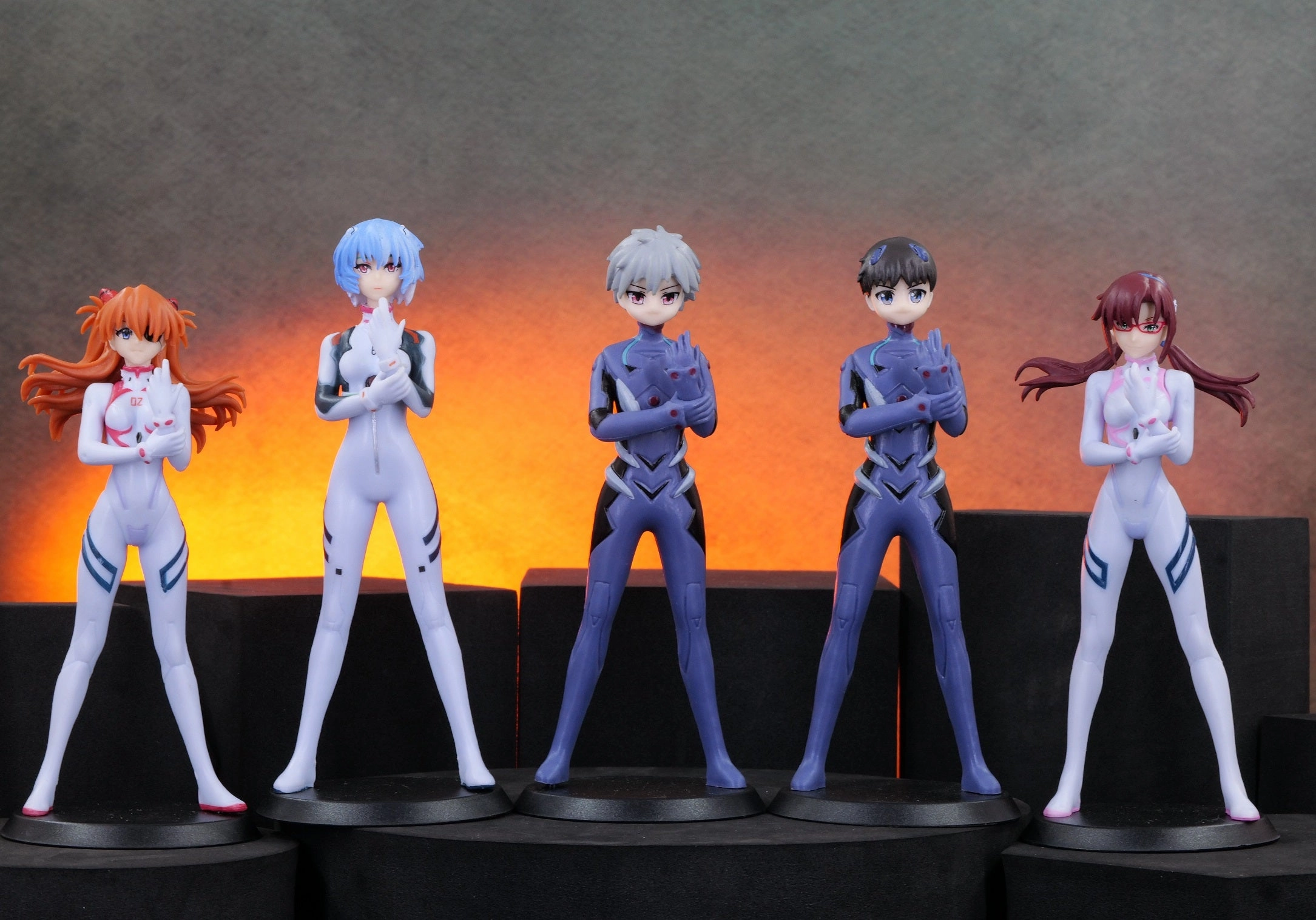 5PCS Evangelion Action Figures Set Driving Suit Figure PVC Figure Learning Tool