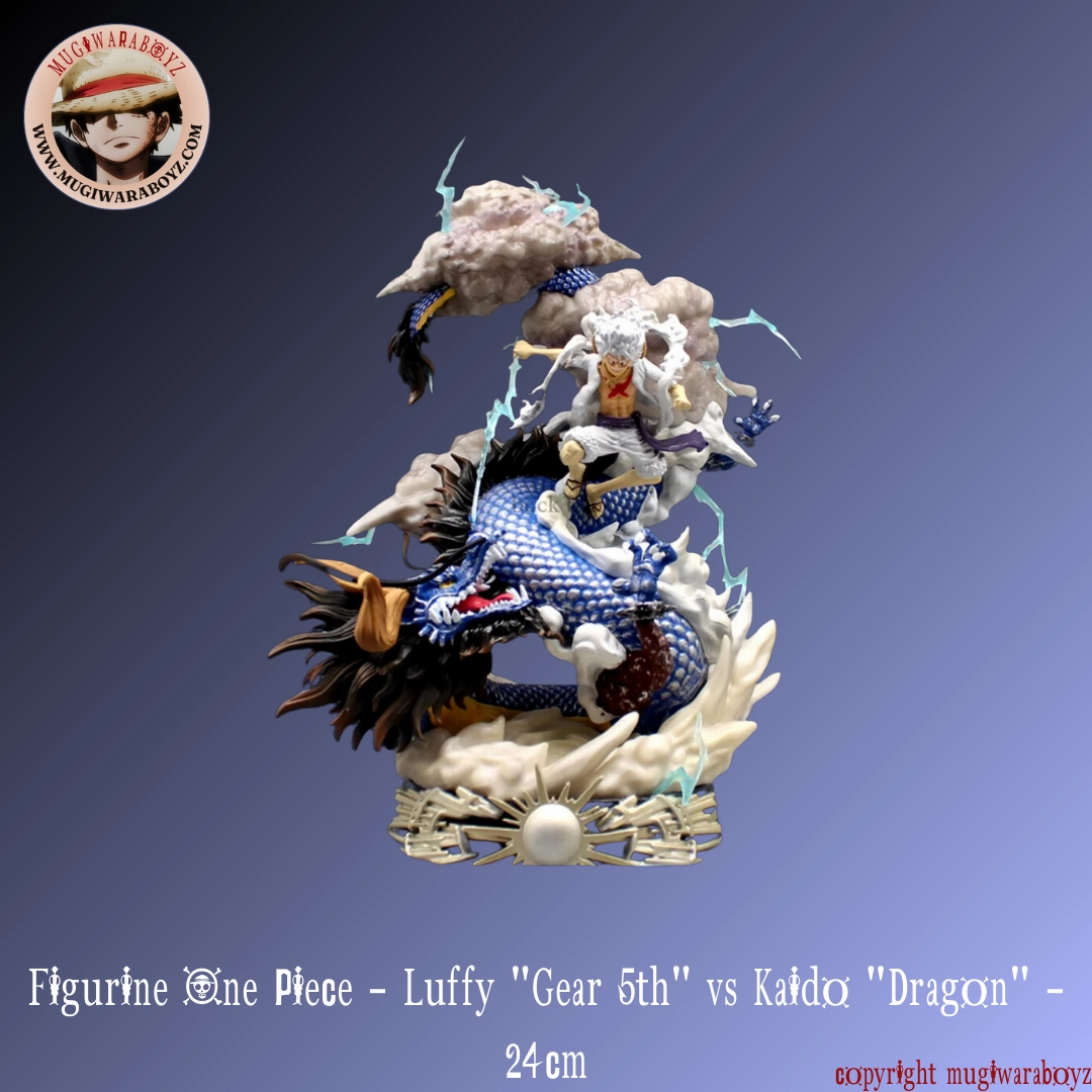 Limited Collectible Cartoonish Design Figurine One Piece - Luffy "Gear 5th" vs Kaido "Dragon"