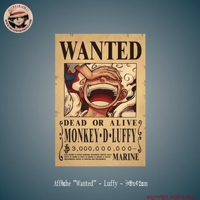 Fairy tale Clock Teaching Affiche "Wanted" - Luffy