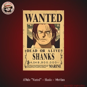 Trophy Award Affiche "Wanted" - Shanks