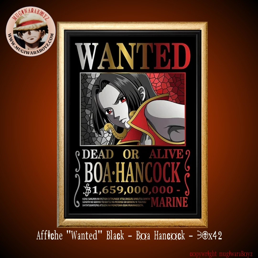 Affiche "Wanted" Black - Boa Hancock Biology Kit Music Hall
