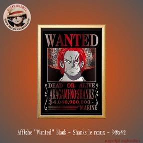 Humanity Serve Affiche "Wanted" Black - Shanks le roux