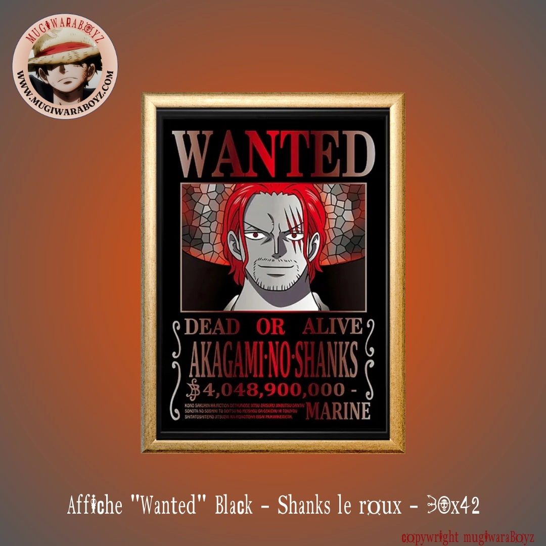 Humanity Serve Affiche "Wanted" Black - Shanks le roux