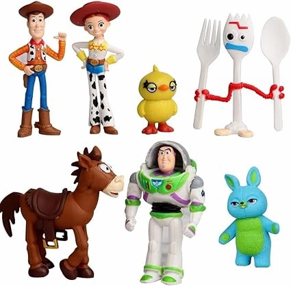 Toy Story Set of 7 Miniature Figures | Collectible Pixar Toy Set Sci-Fi Model
