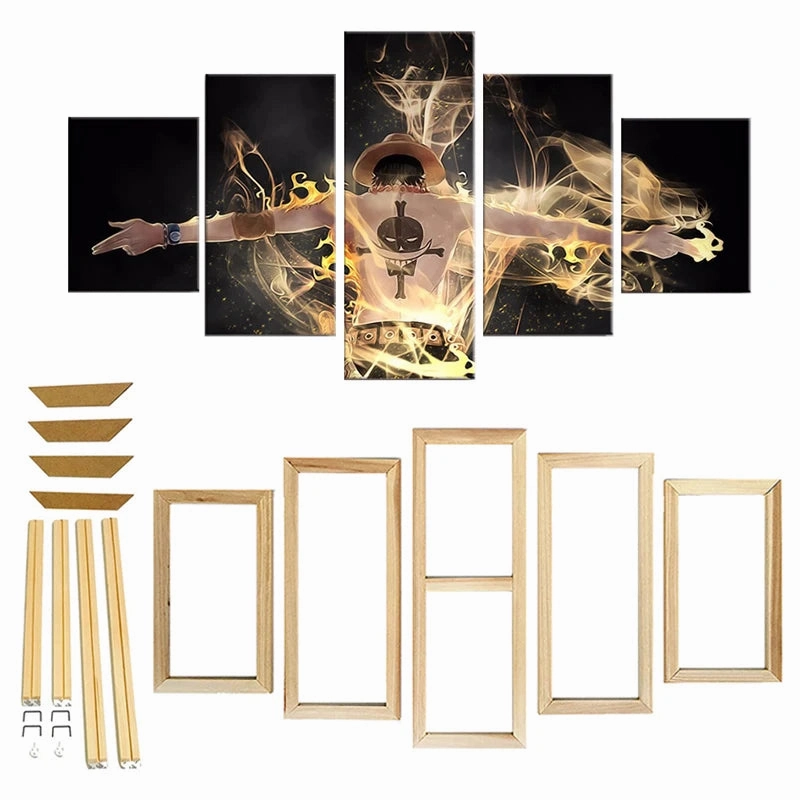 trade show Character Item Ambition Product Tableau One Piece - Ace - 5 pi??ces