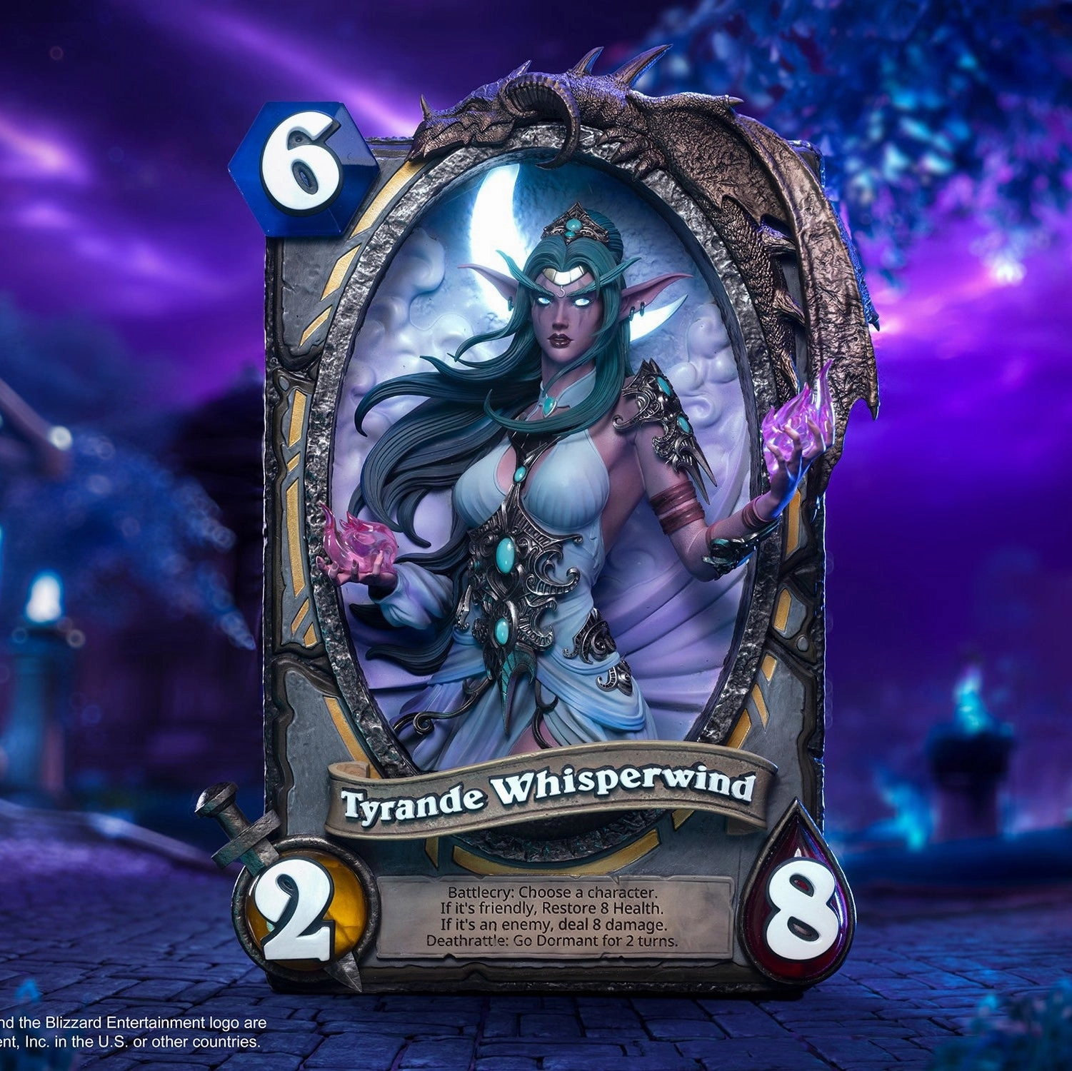 Gaming Sculpture Resin Statue Blizzard Hearthstone? Tyrande Whisperwind 3D Art Frame Statue