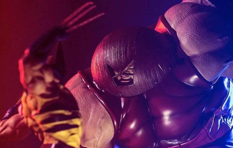 Wolverine Vs. Juggernaut 1/6 Statue Battle Diorama Engineering Toy Airplane Replica