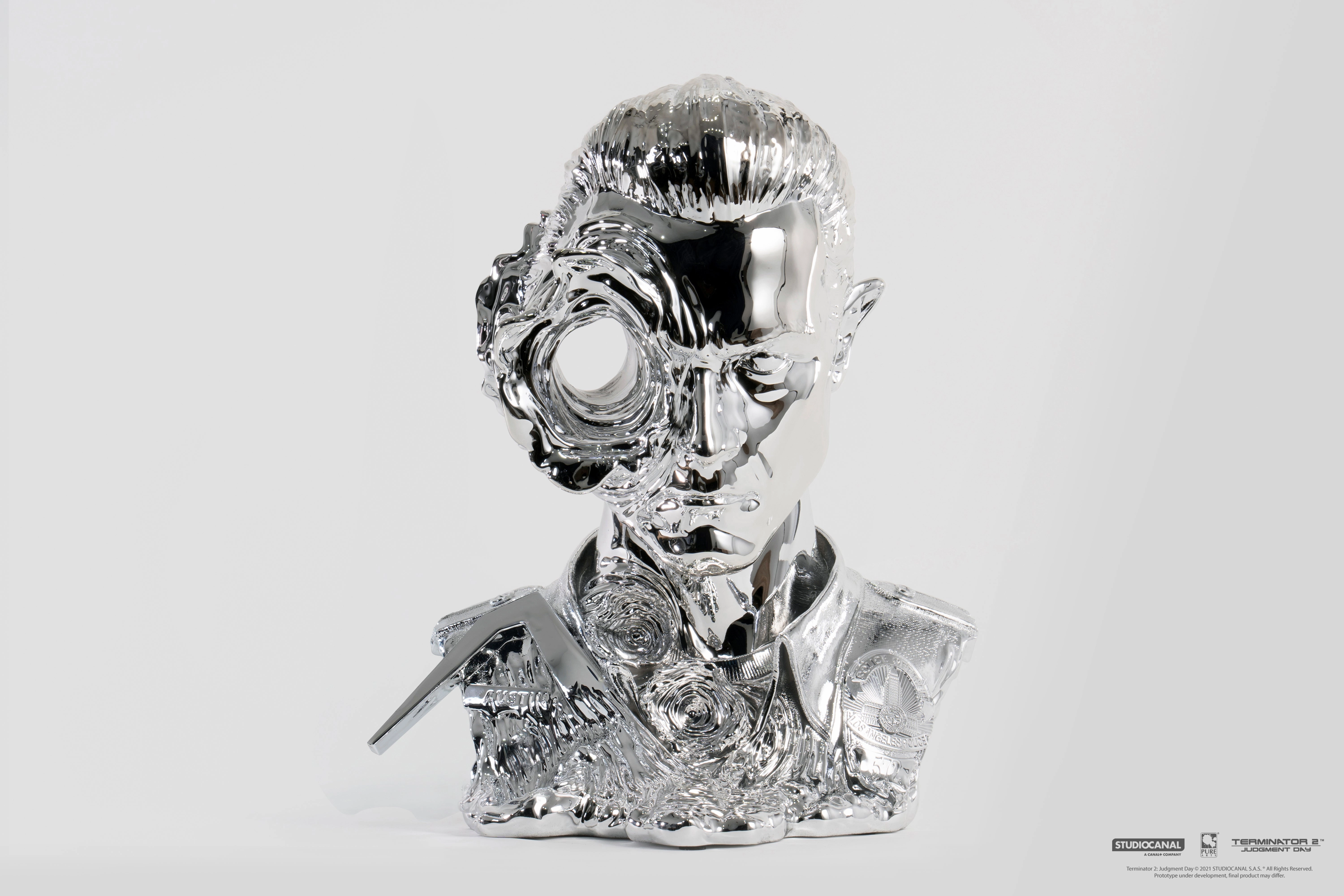 Car Model Ball Joint PUREARTS T-1000 Liquid Metal Art Mask (Regular Version) - Terminator - 1/1 Scale Collectible Replica
