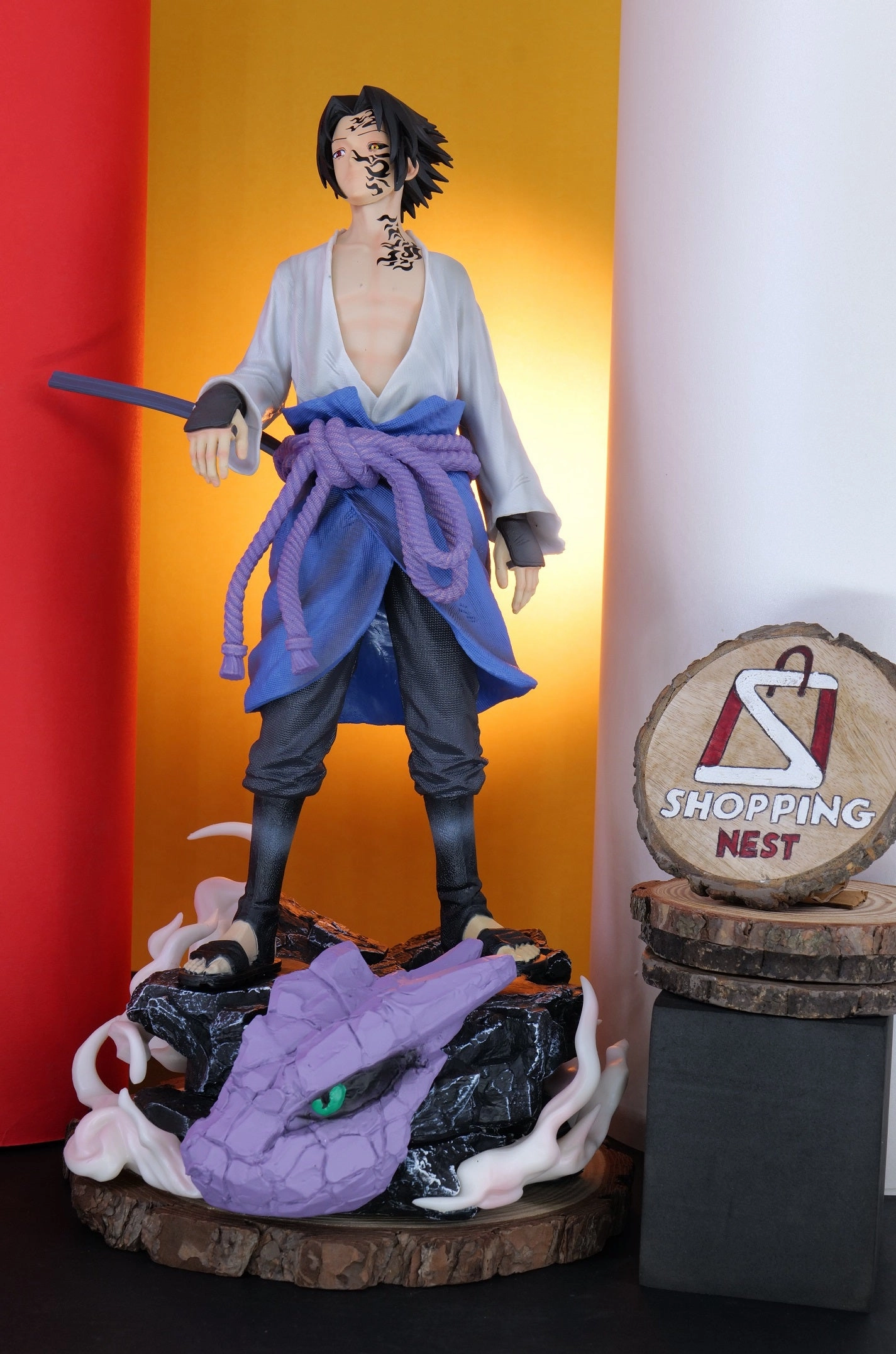 Naruto |PVC| Sasuke Uchiha Action Figure with Snake Stand 42.5 cm Collectible Blog Feature