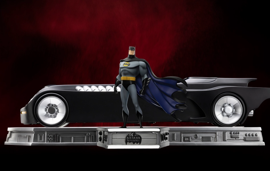 Batman The Animated Series - Batman and Batmobile Deluxe Art Scale 1/10 Native Art Deity Statue