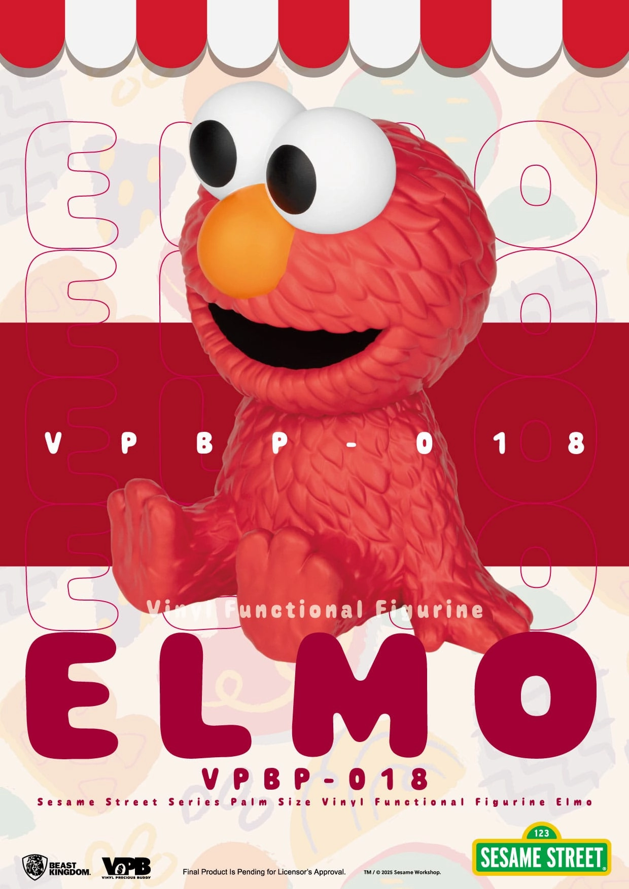 Beast Kingdom Elmo Piggy Bank - Sesame Street - Palm Sized Vinyl Collectible Electronic Toy Message Option