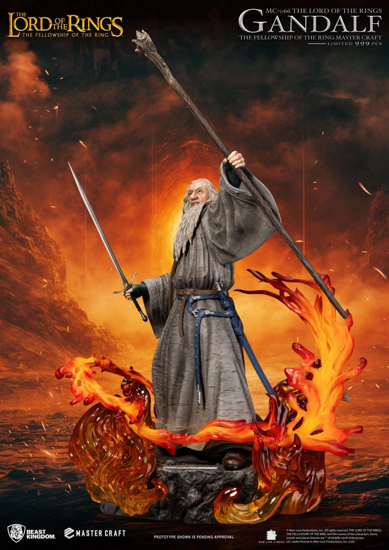 Beast Kingdom Gandalf - The Lord of the Rings - MC-066 - Master Craft Collectible Statue Minimalist Design