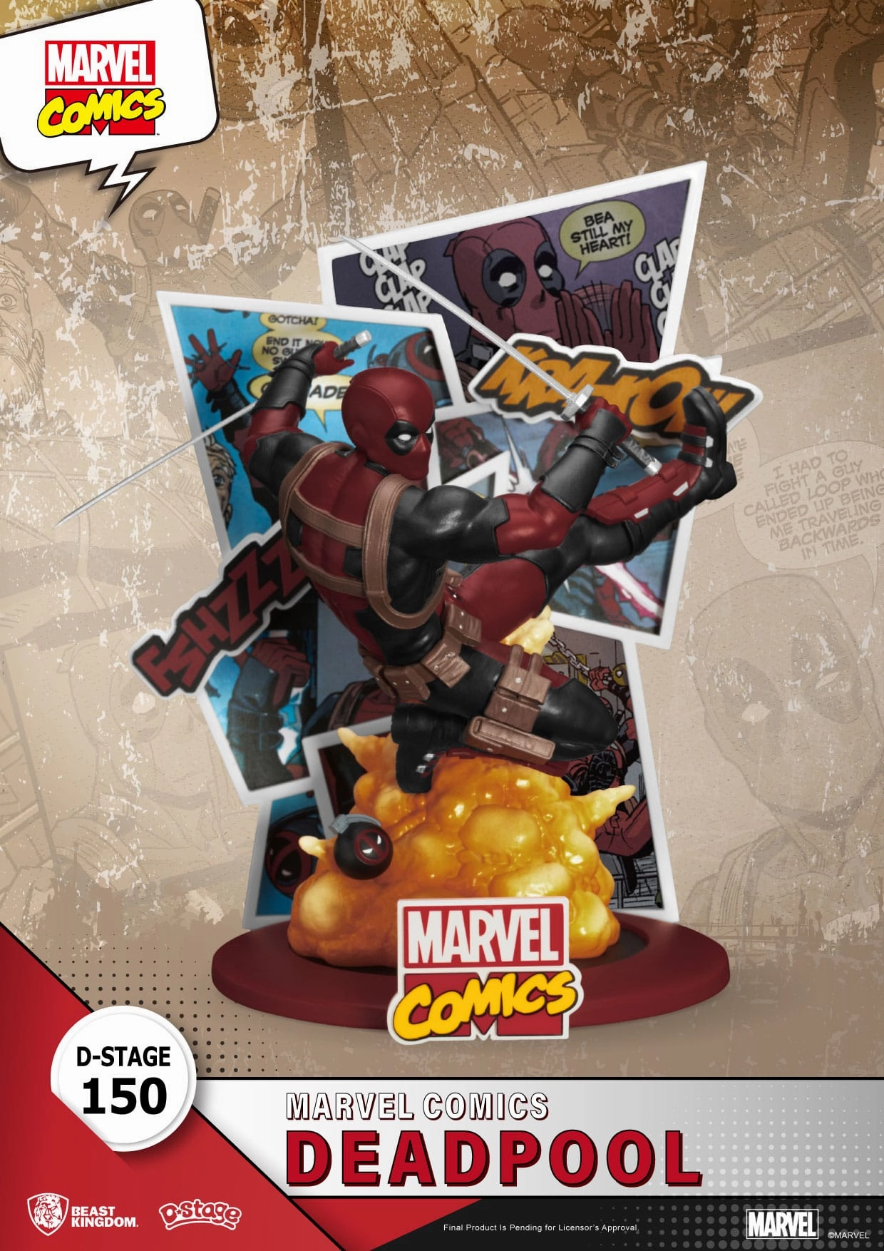 Imaginary Play Blue Ribbon Beast Kingdom Marvel Comics Deadpool D-Stage PVC Diorama Statue