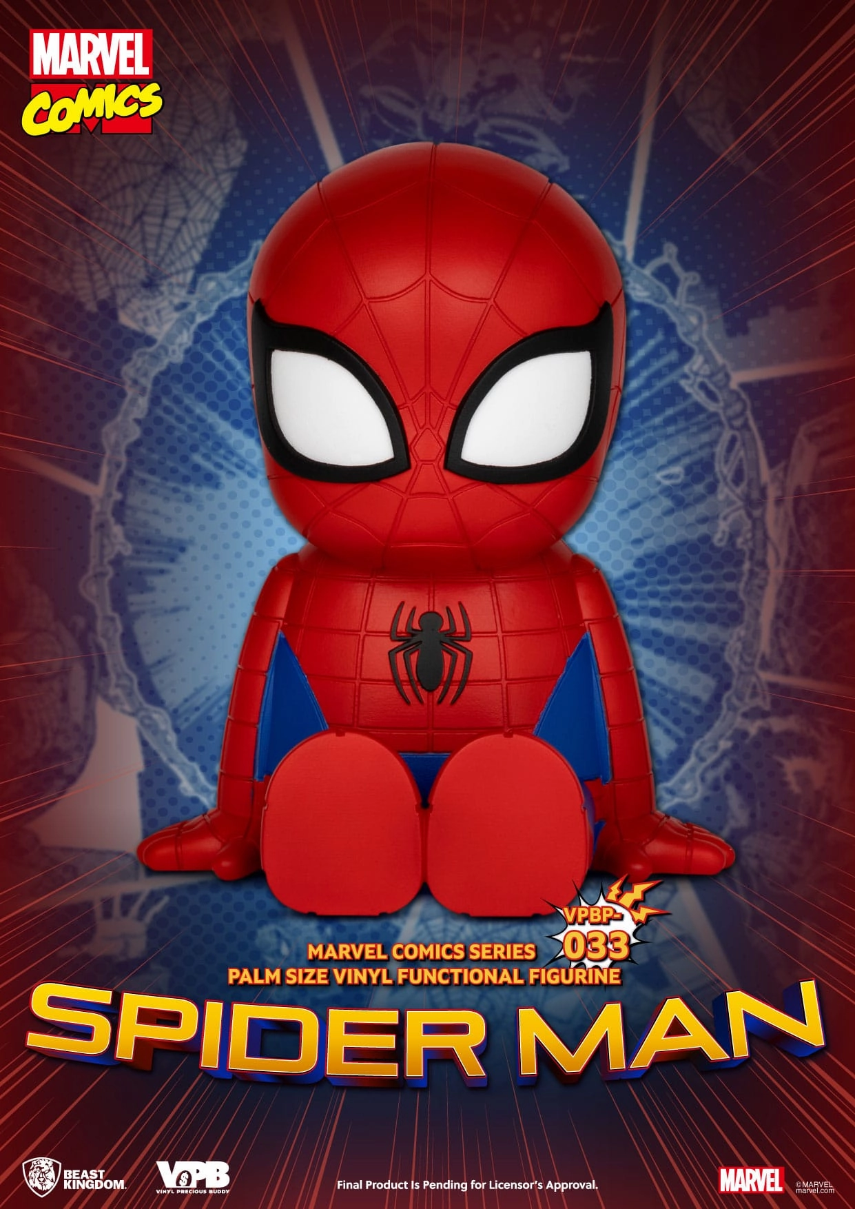 Emotional Connection Beast Kingdom Spider-Man Piggy Bank - Marvel Comics - Palm Sized Vinyl Collectible