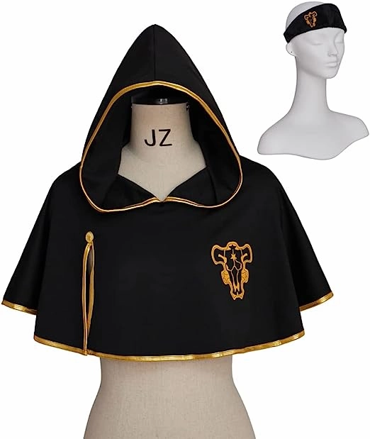 Multi Pack Black Clover Antler |Cloak Hooded With Headband For Men |