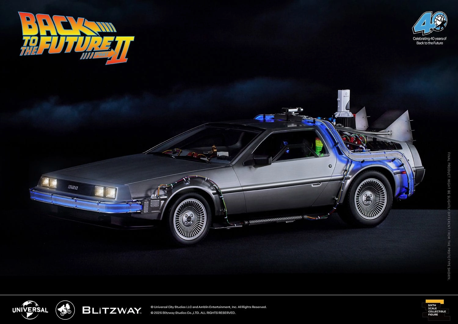 Premium Figure Blitzway Back to the Future II Premium UMS Time Machine 1/6 Vehicle
