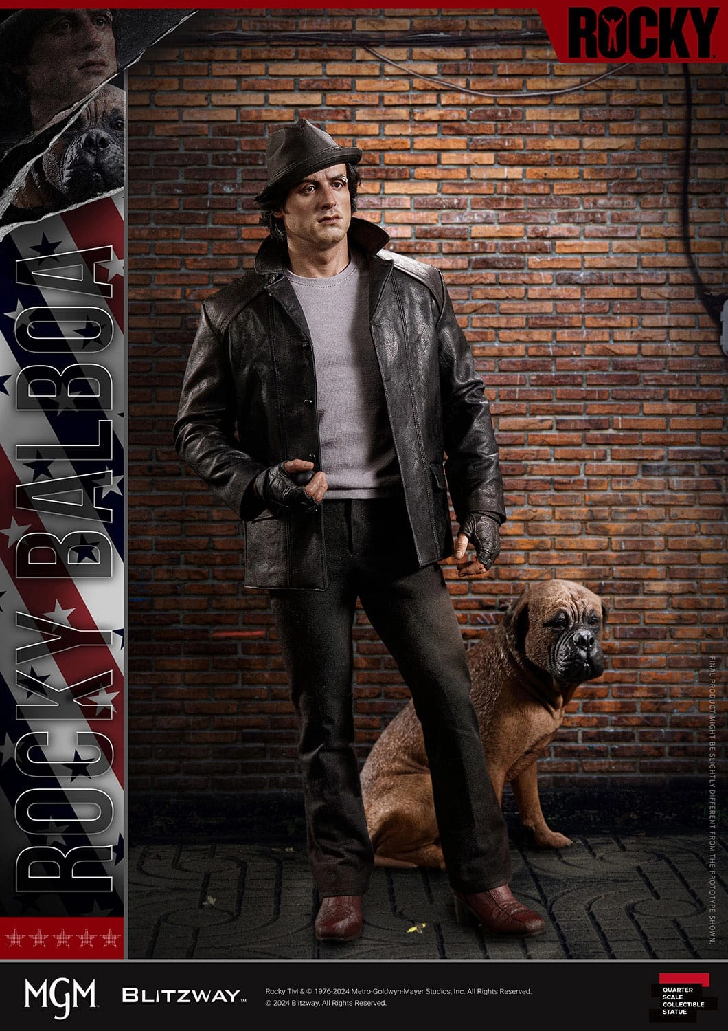 Blitzway Rocky (1976) Superb Scale Rocky 1/4 Statue Battery operated Designer Product