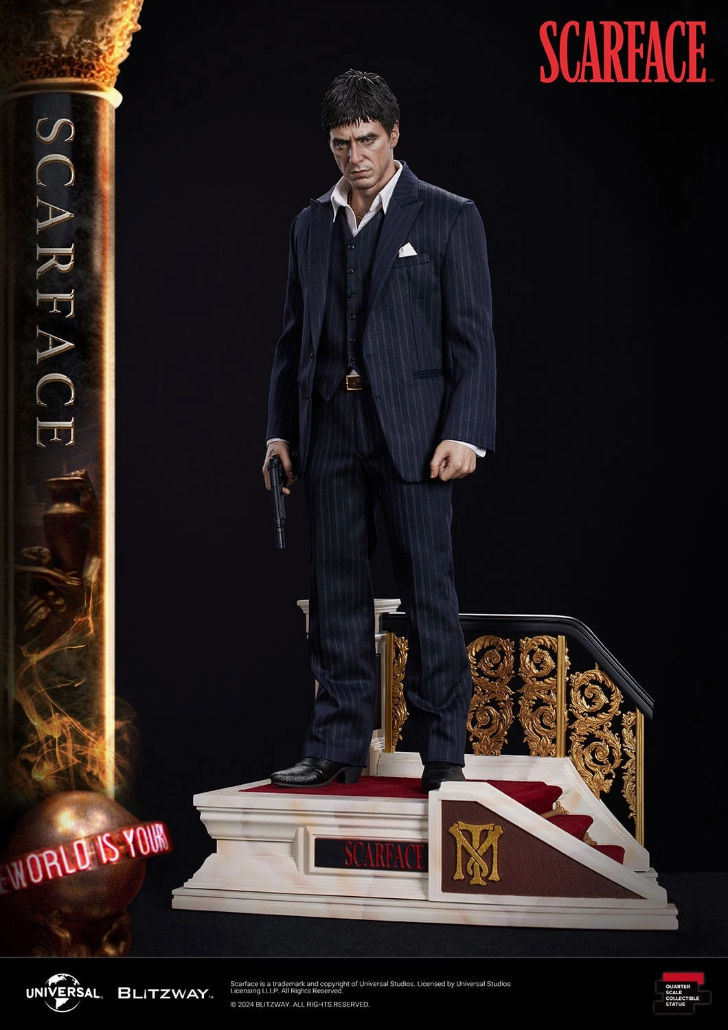 Blitzway Scarface Superb Scale Tony Montana 1/4 Statue Master Collector Character Item