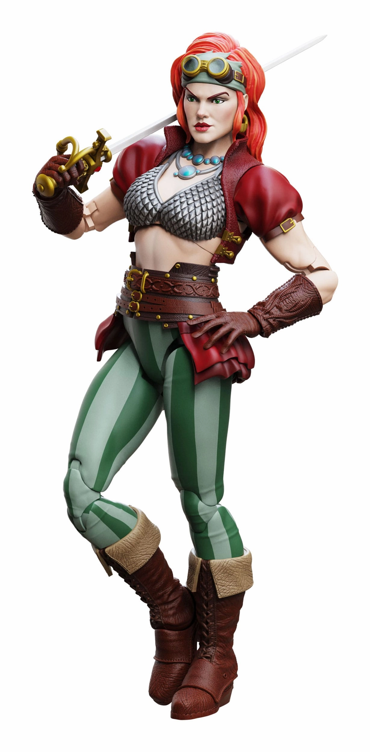 Boss Fight Studio Epic H.A.C.K.S Red Sonja Steampunk Action Figure Special Gift Character Article