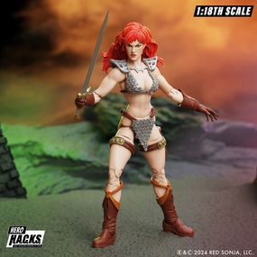 Boss Fight Studio Red Sonja Hero H.A.C.K.S Red Sonja Action Figure Character Item PVC Decor