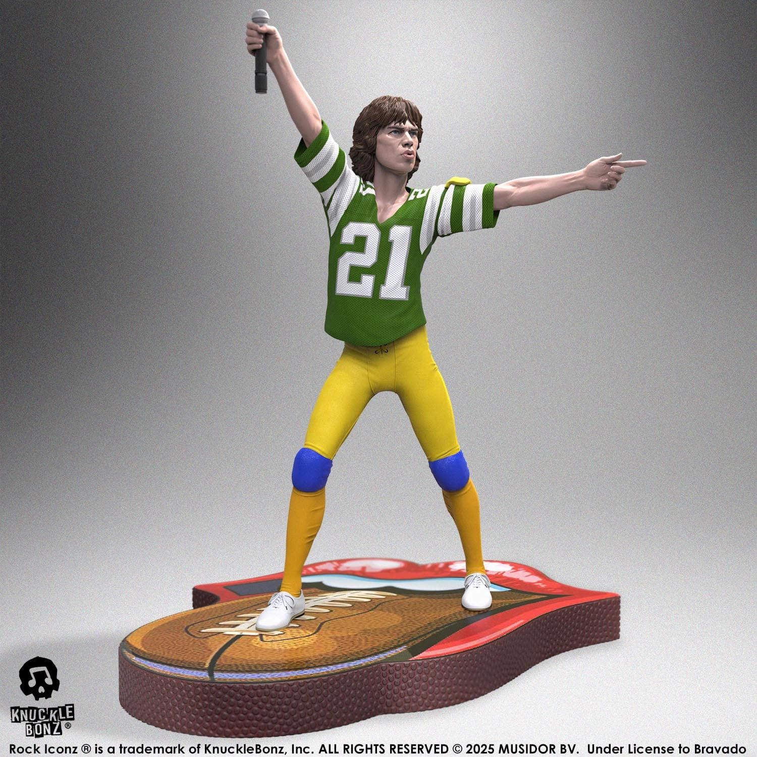 Collectible Statue Knucklebonz Rolling Stones Rock Iconz Mick Jagger US Tour 1981 (Green Jersey) Statue