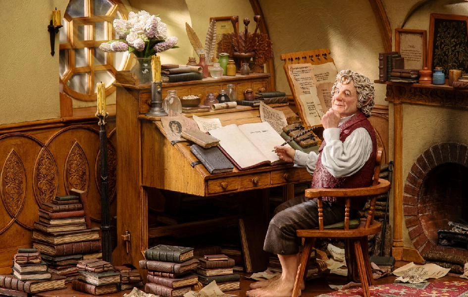 Bilbo Baggins in Bag End - Limited Edition Assembly Required Movie Piece