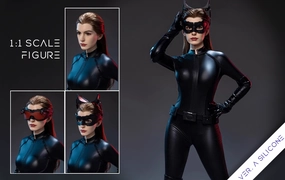 Catwoman (Anne Hathaway) Life-Size Figure (Silicone Body) Chibi Art