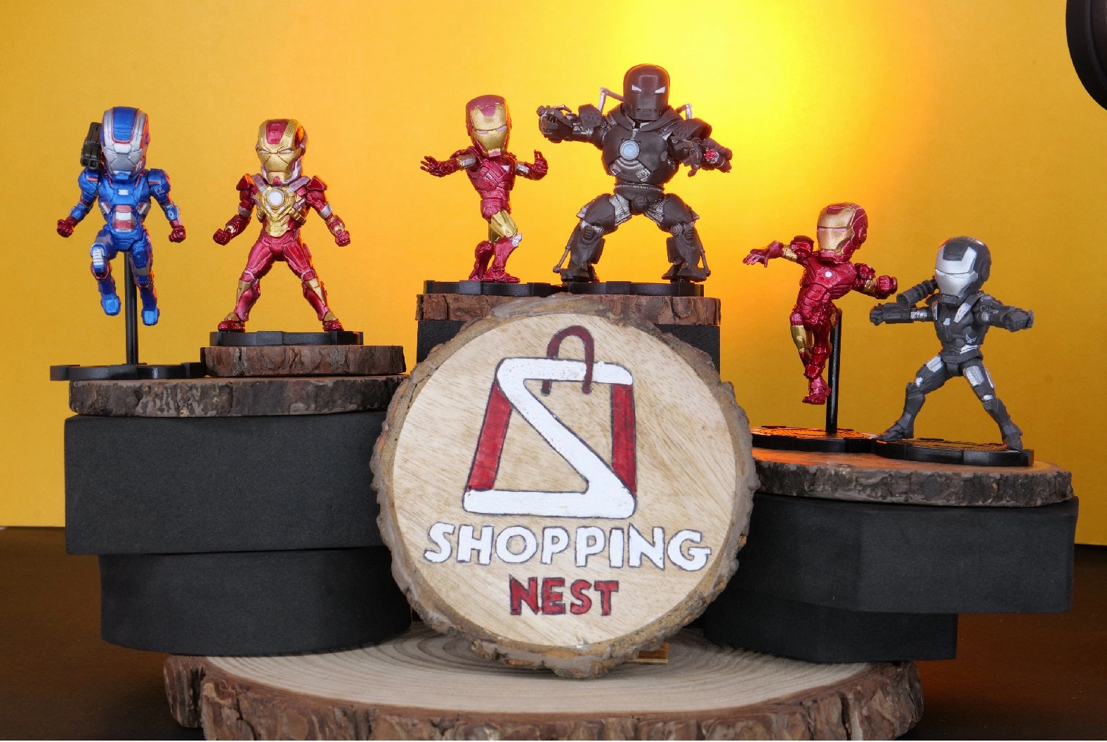 Iron Man Volume 02 Collectible Figure Set of 6 |PVC| ?C Mega World Marvel Edition by ShoppingNest Pilot Model