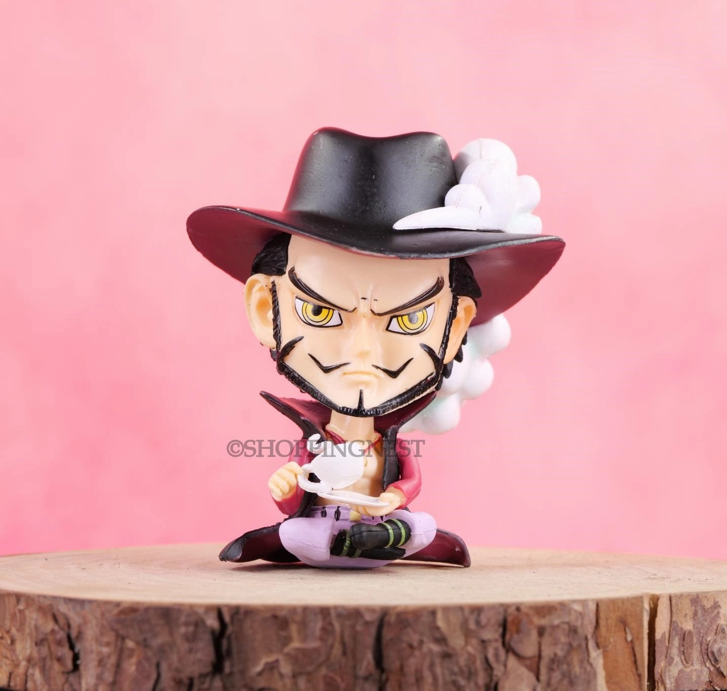 Ancient Sculpture One Piece Dracule Mihawk Drink Coffee Tea  Action Figure | 9.5 CMS |