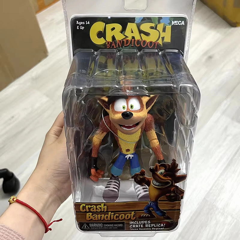 Crash Bandicoot N. Sane Trilogy Action Figure | 6 Inch Art Display Themed Background