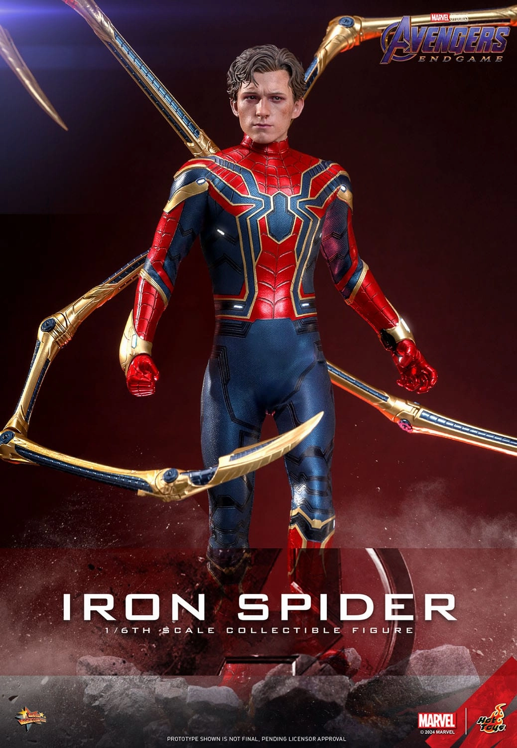 Hot Toys Iron Spider - Avengers: Endgame - MMS761 - 1/6 Scale Collectible Figure Customizable Toy Enduring Classic