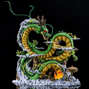 DBZ Shenron The Dragon With Kid Goku Premium Figure With Lights 53 CM Art Collection