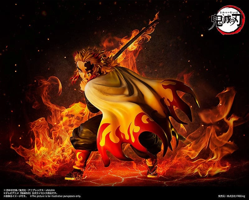 Free Shipping Recycled plastic Demon Slayer : Kimetsu no Yaiba Kyojuro Rengoku 1/4th Scale Figure