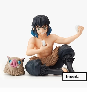 Limited Decor Celebrity endorsed Demon Slayer Inosuke Hashibira Perching Action Figure | 13 Cms |