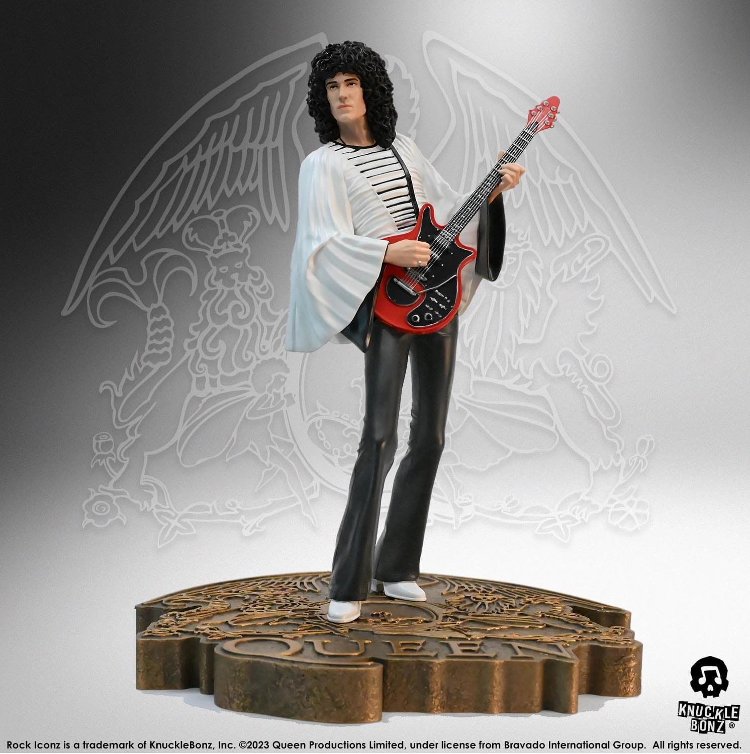 Knucklebonz Queen Rock Iconz Brian May II (Sheer Heart Attack Era) Statue Critically Acclaimed Variant Paint