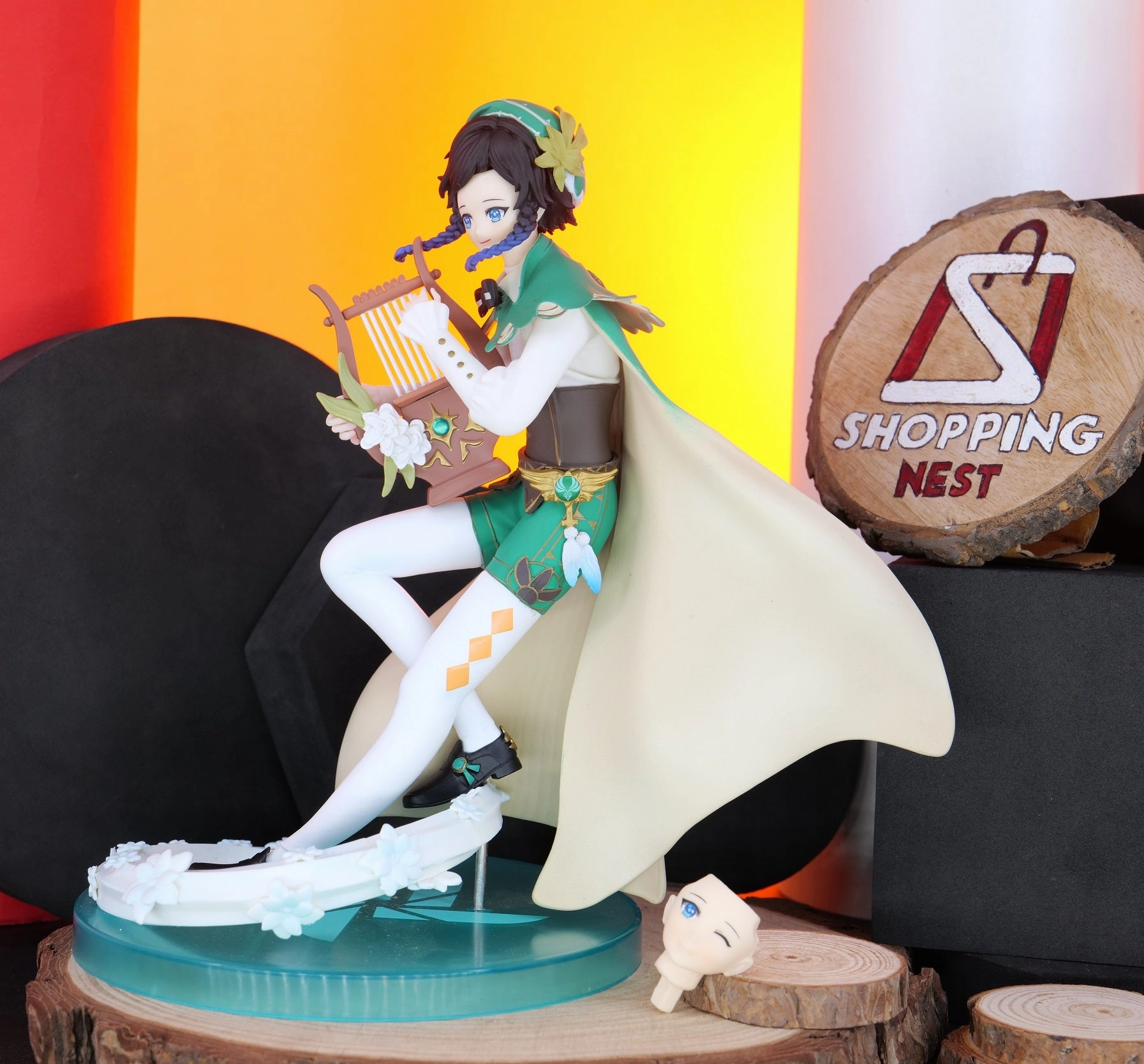 Genshin Impact Venti Barbatos Action Figure (24 cm) |PVC| ?C Anime Collectible by ShoppingNest PVC Article