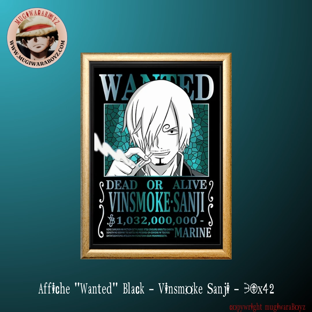 Affiche "Wanted" Black - Vinsmoke Sanji Cave Structure