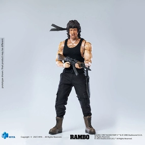 Posable Toy Rarity Value Hiya Toys Rambo First Blood II John Rambo Exquisite Super Series 1/12 Action Figure
