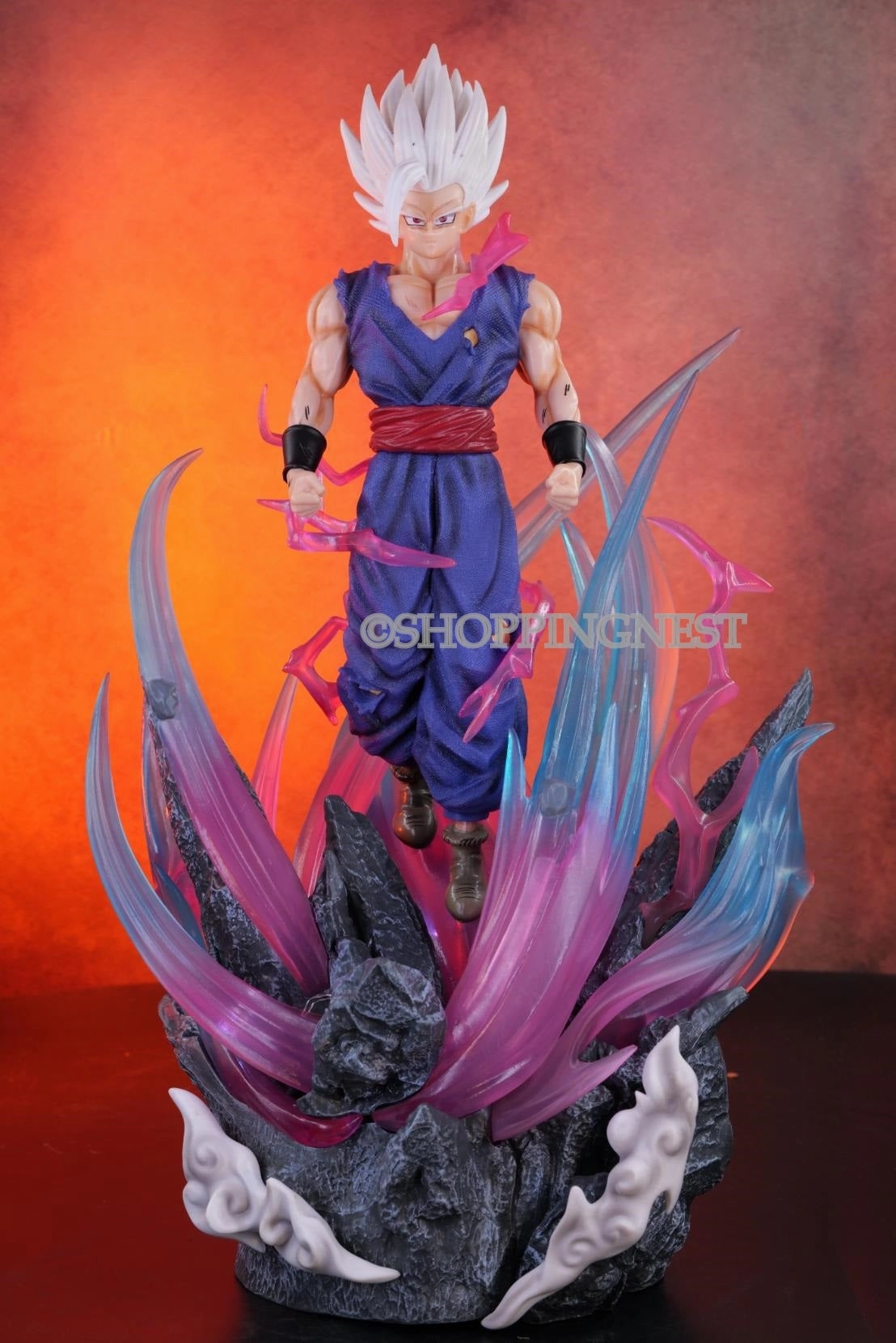Prehistoric Animal Dragon Ball Z | Ulimate Gohan Anime Action Figure | 3 Heads And Lights |43 Cms |