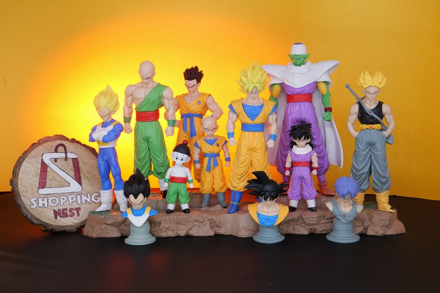 Dragon Ball Z Infinite Z Warrior Set | 9pcs Goku, Vegeta, Gohan, Piccolo, Trunks Figures | PVC | 13-32 CM Patio Decor for all ages