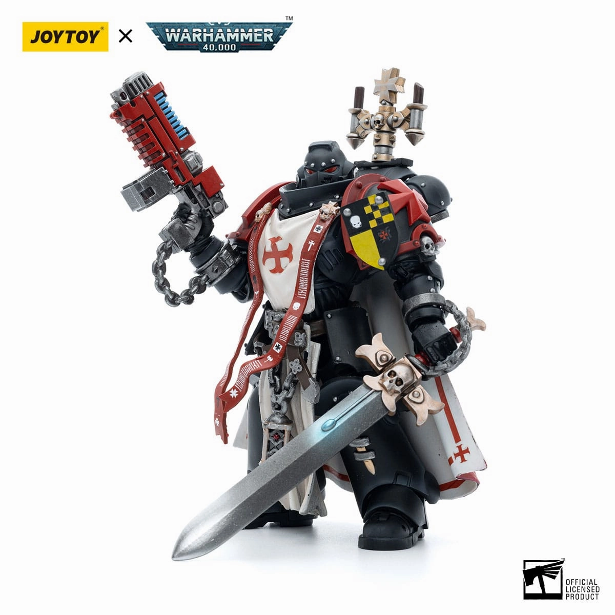 JOYTOY Warhammer 40K Black Templars Sword Brethren Brother Lombast Action Figure Lifetime Hobby Action Sculpture