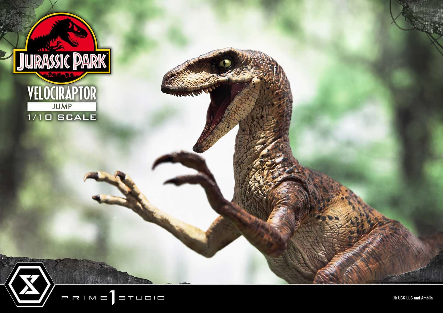 Cult Classic Extinct Creature Prime 1 Studio Jurassic Park Velociraptor Jump Prime Collectibles 1/10 Statue