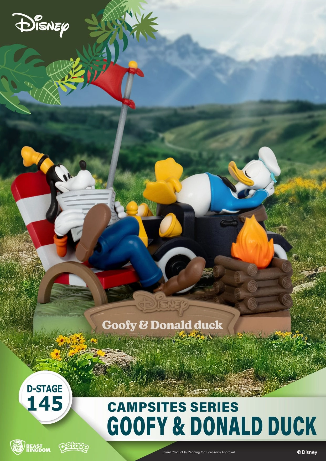 Beast Kingdom Disney Campsite Series Goofy & Donald Duck D-Stage PVC Diorama Statue Vinyl Model Mecha Robot