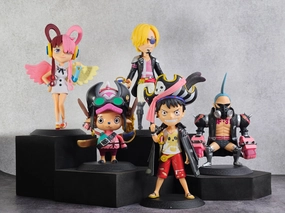 Non toxic One Piece Set of 5 | Yuta & Franky etc Q Posket Figures | 15 cm  Description: