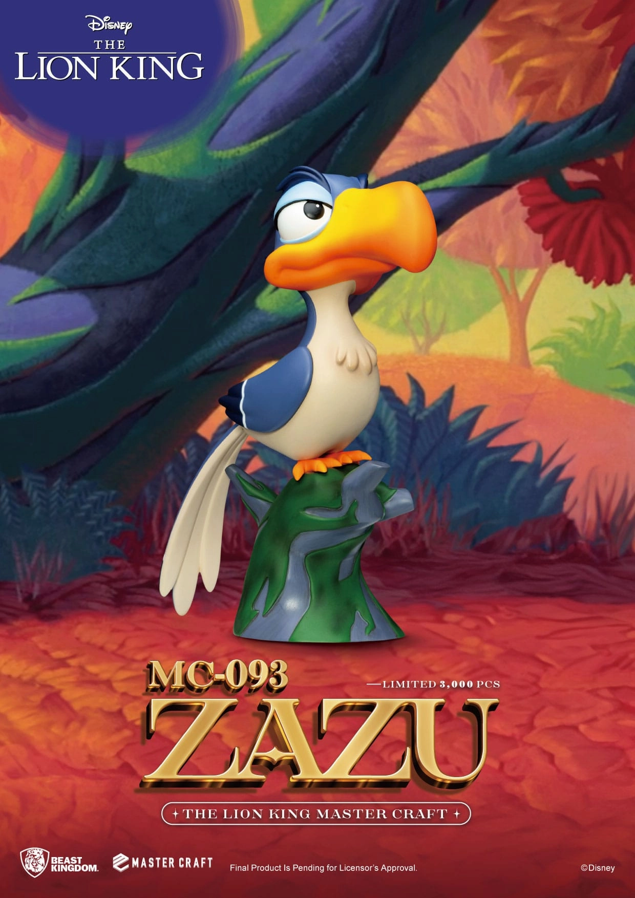 Egyptian Art Beast Kingdom Zazu - Disney's The Lion King - MC-093 - Master Craft Collectible Statue