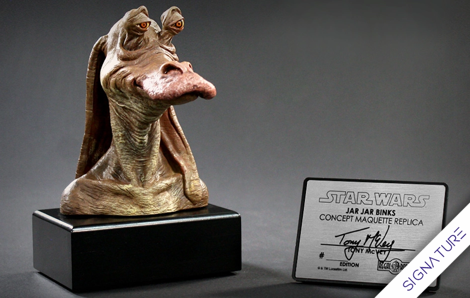 Jar Jar Binks (Tony McVey Signature Edition) Concept Maquette Replica Superhero Showcase Gallery Worthy