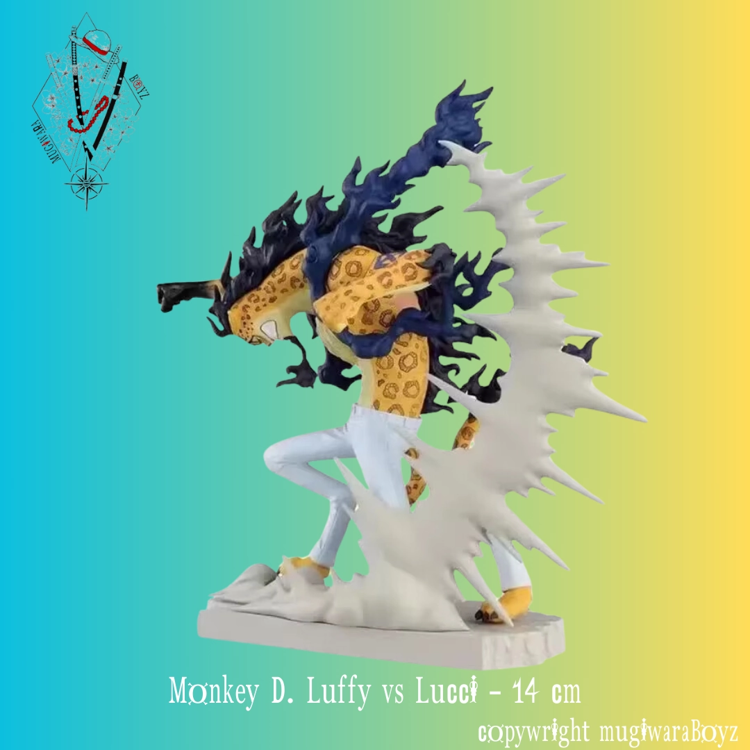 Figurine One Piece - Monkey D. Luffy Gear 5 Nika vs Lucci Art Creation Narrative Display