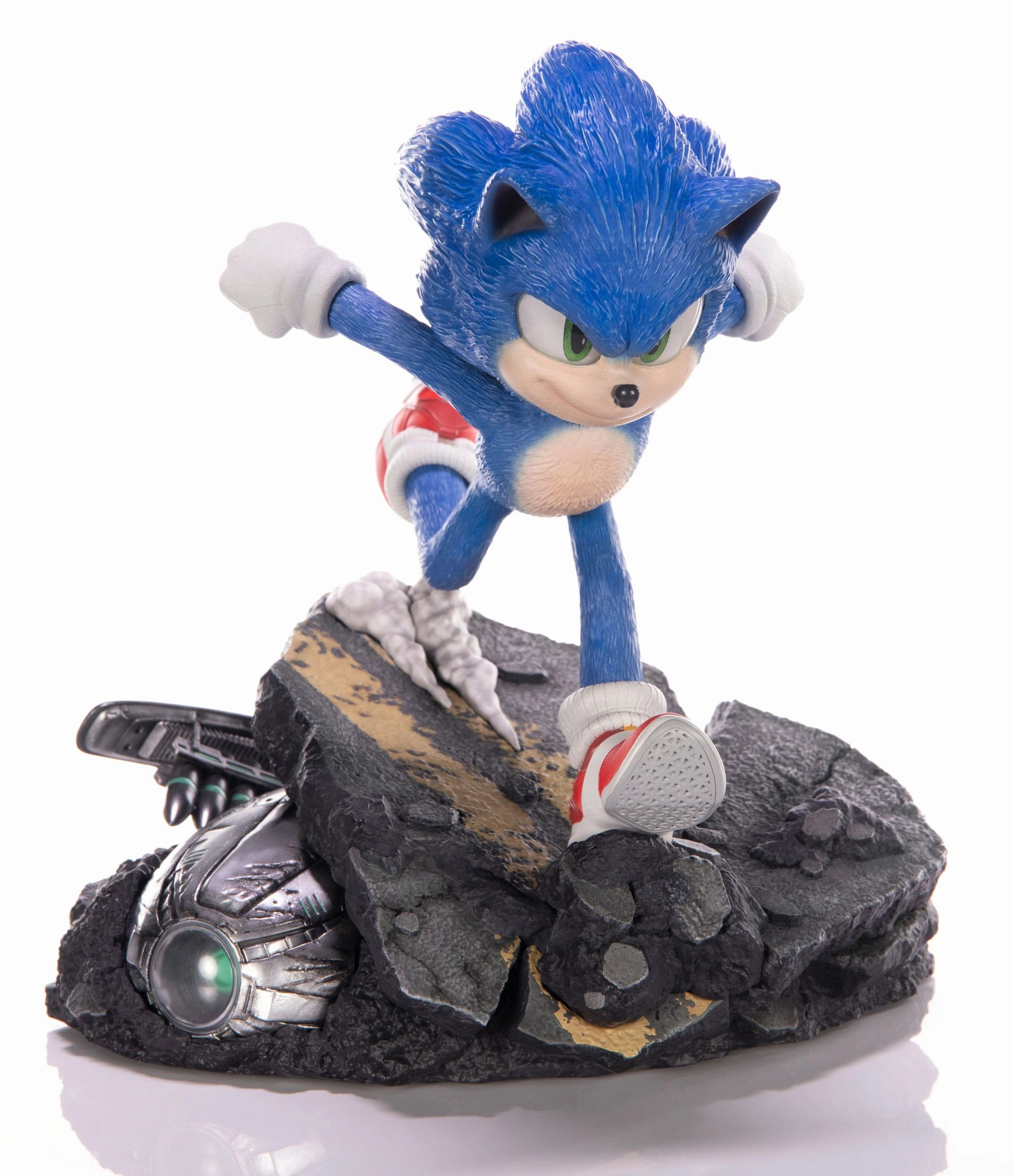 First 4 Figures Sonic Standoff - Sonic the Hedgehog 2 - Collectible Statue Miniature Unit Standing Pose