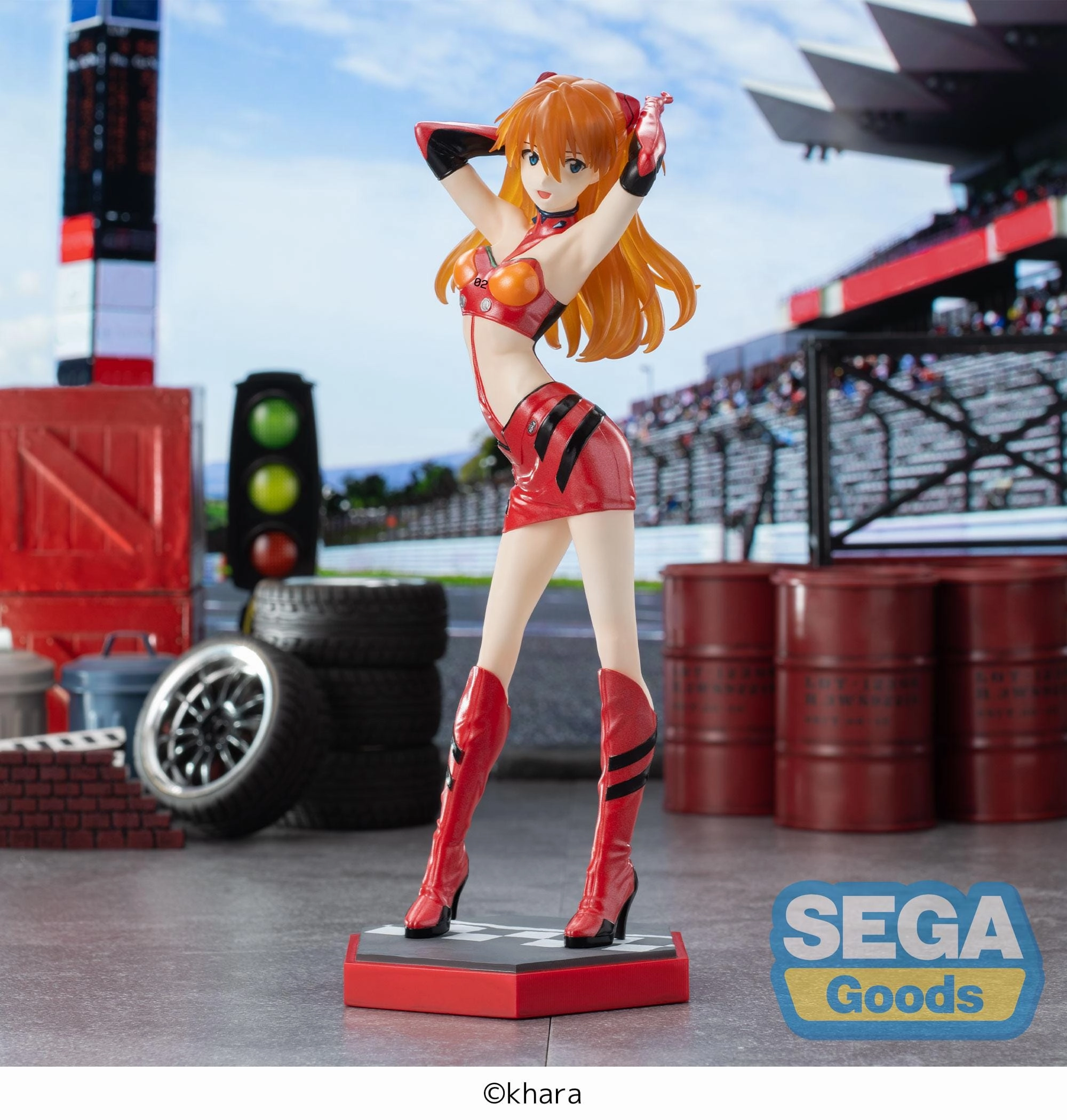 Evangelion Luminasta Racing Asuka Shikinami Langley PIT WALK Designer Item Monster Figure